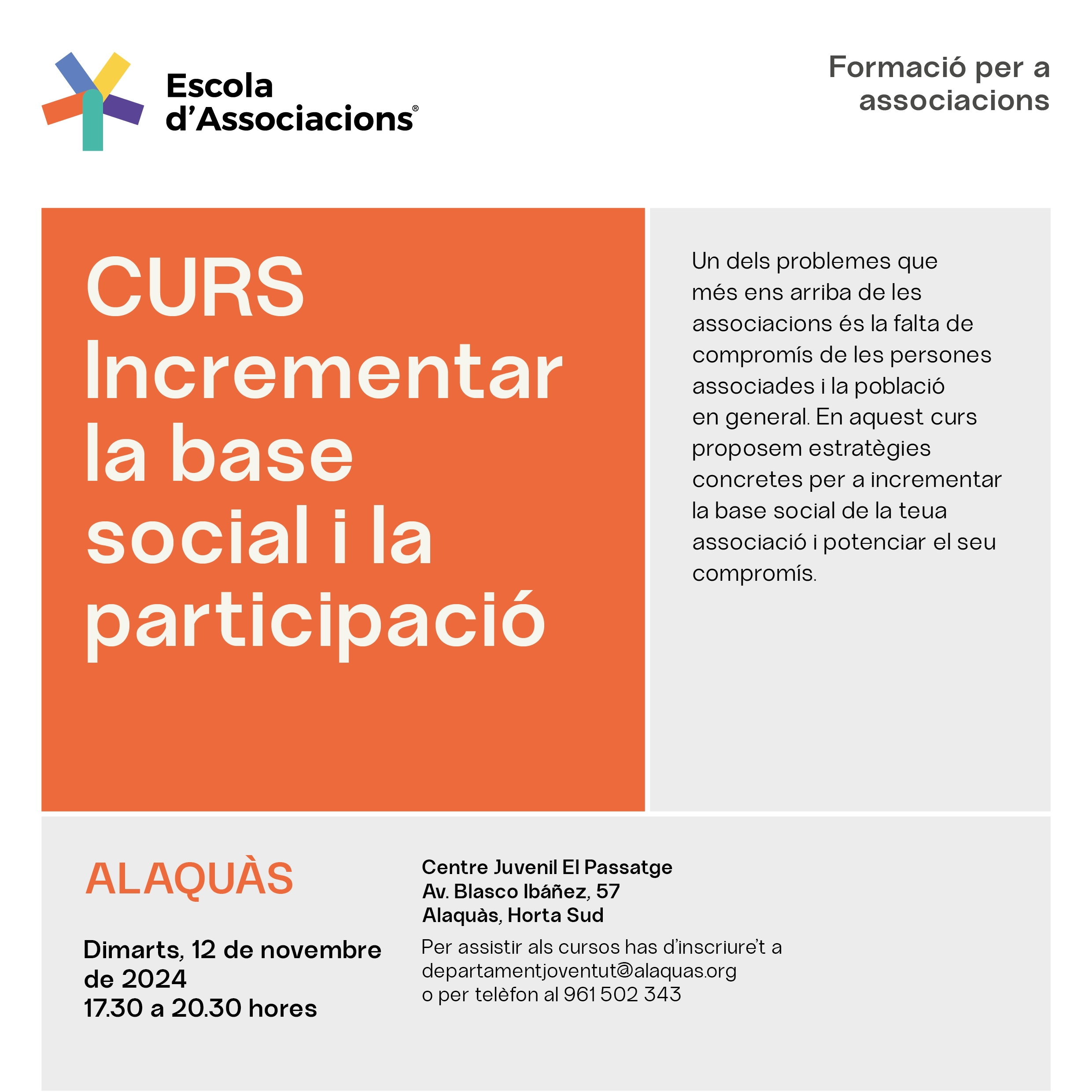 CURS Incrementar la base social i la participació