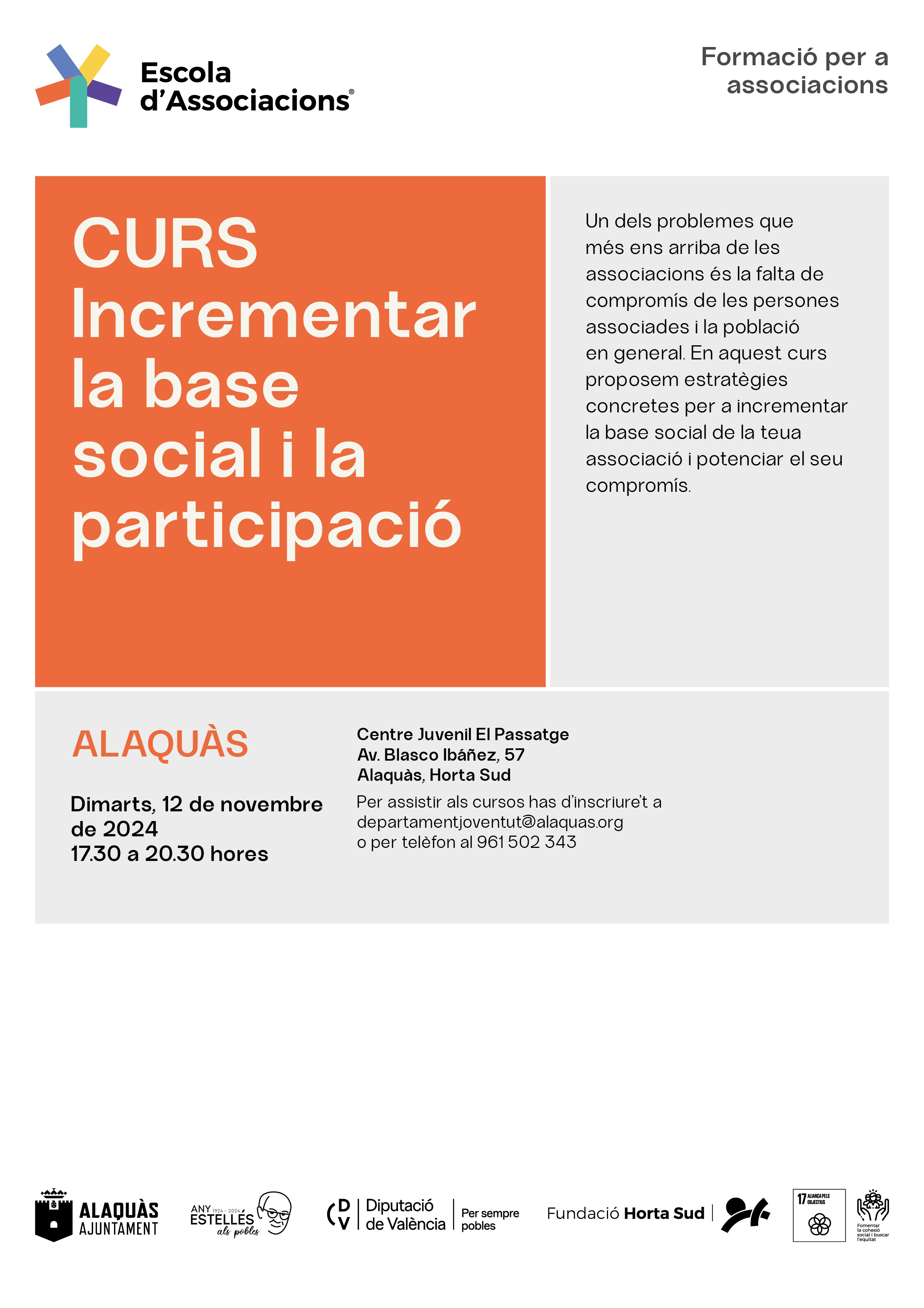 CURS Incrementar la base social i la participació