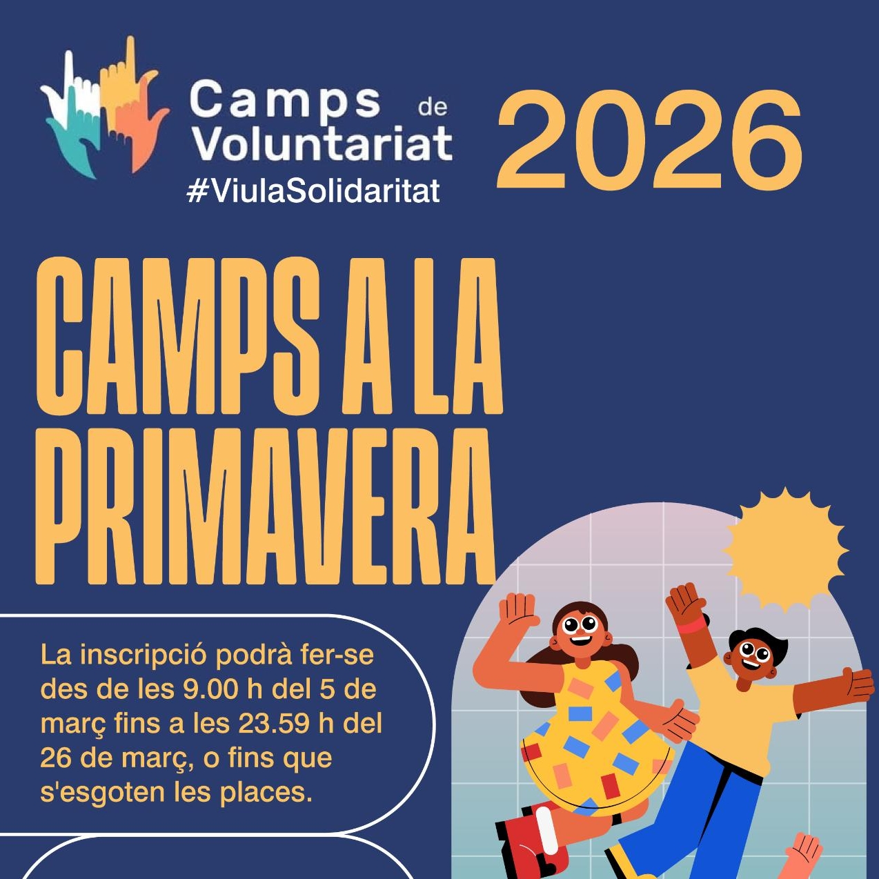 Camps de Voluntariat Juvenil - primavera 2026